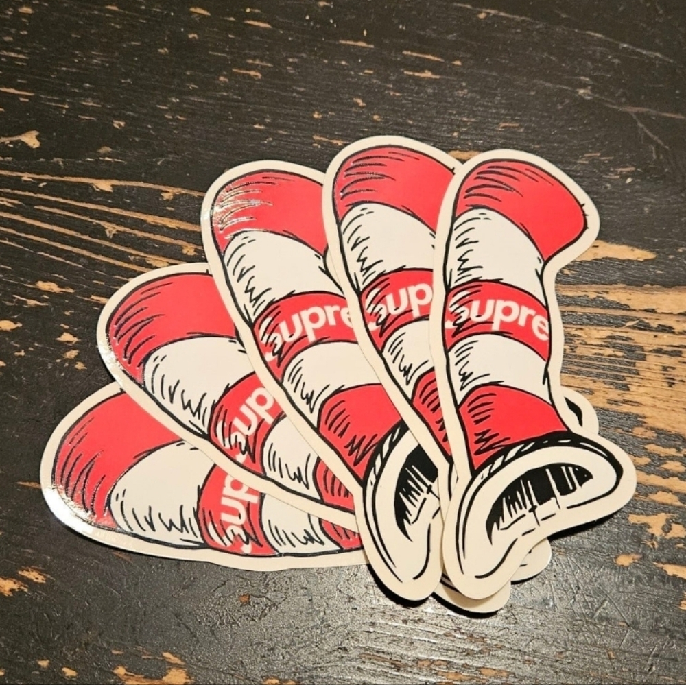 Supreme Cat In The Hat Dr. Suess Sticker + FREE SURPRISE